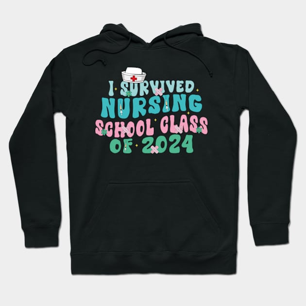 I Survived Nursing School Nurse Graduation Hoodie by David Brown